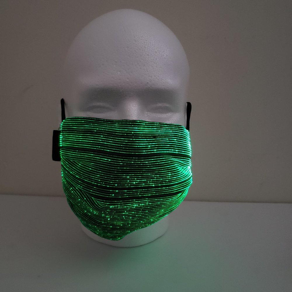 KIDS LED Rave Mask 7 Color Light up Face Mask Luminous Mask for Face Mask（Black） - Picture 3 of 6